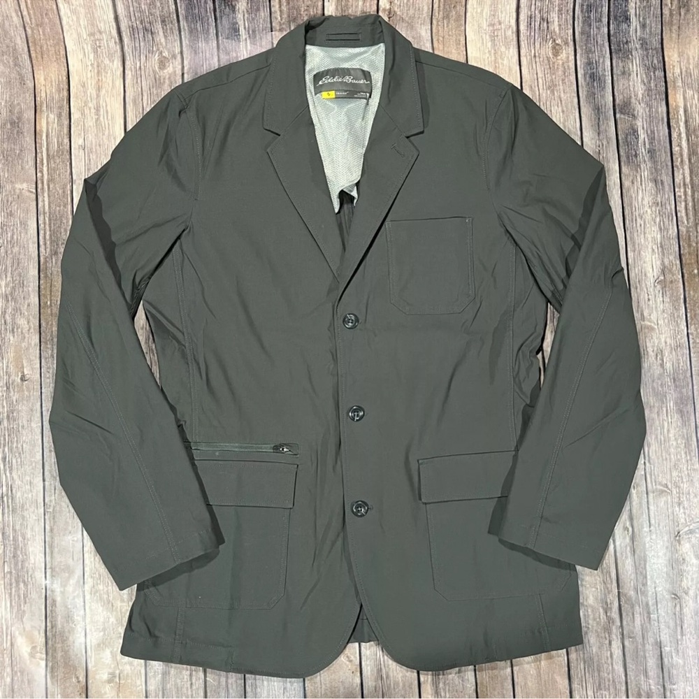 Eddie Bauer Travex Voyager Travel Blazer, gray, sz 48